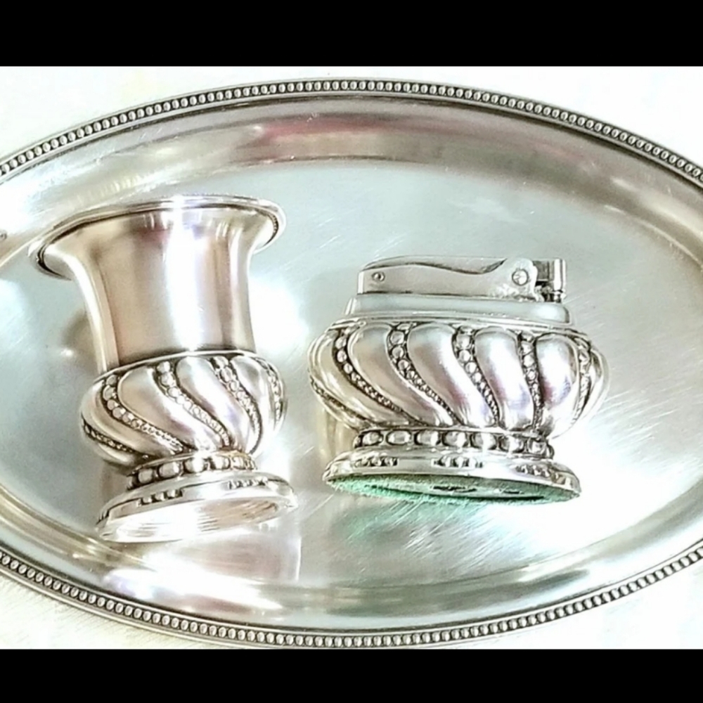 Ronson Vintage 3 Piece Tabletop Silver P